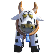 inflatable cartoon cow